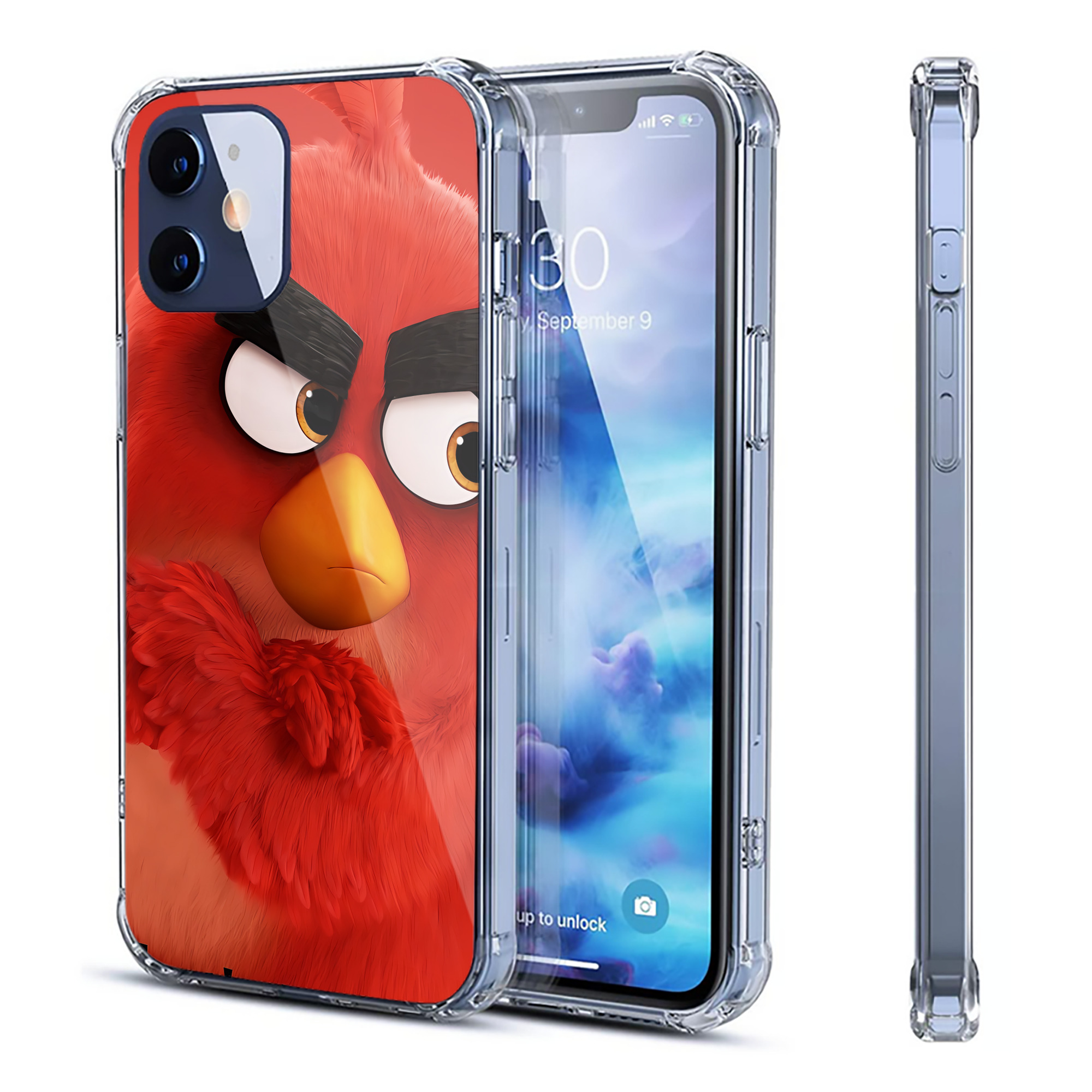 （画像用） Angry Birds アングリーバード 【iPhone 12シリーズ対応】透明スマホケース（クリアソフトケース）